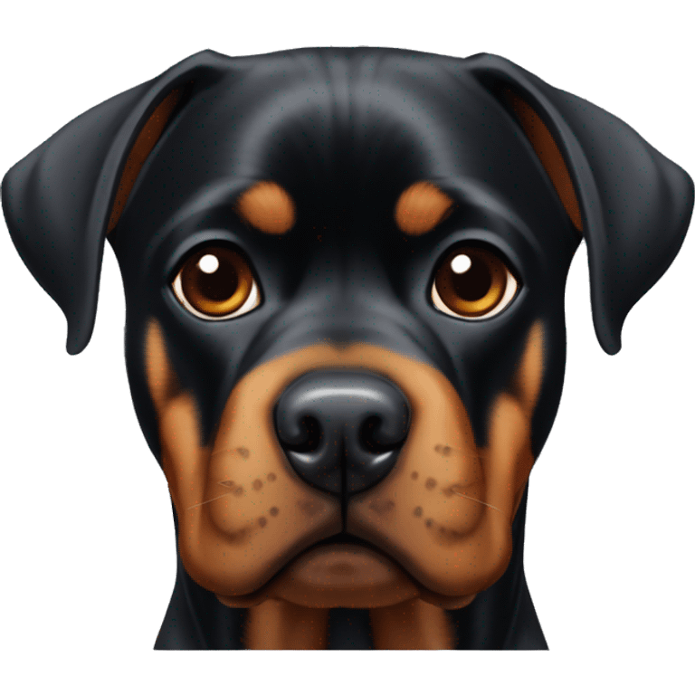 Doberman pug Rottweiler cropped ears pricked ears emoji