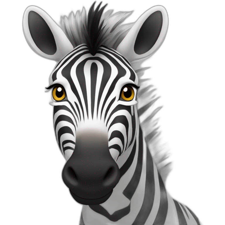 zebre sur un hunain emoji