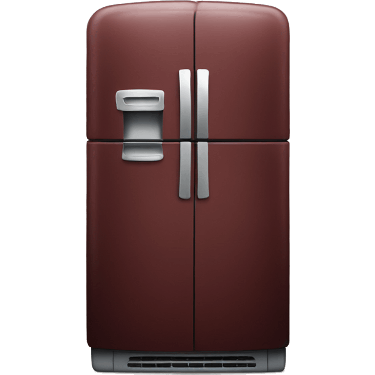 Realistic dark red fridge emoji