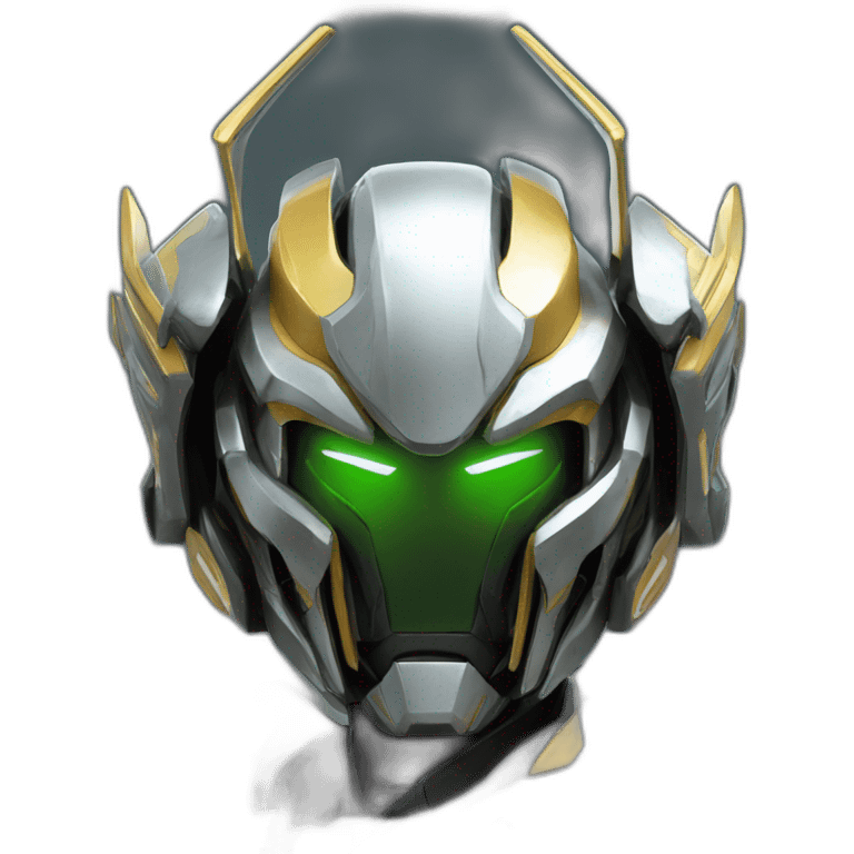 futuristic armored Omega Energy helm radiating energy emoji