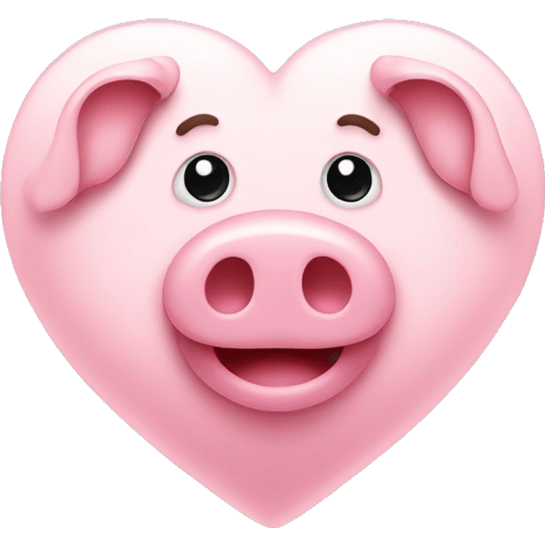 pink heart with pig nose emoji