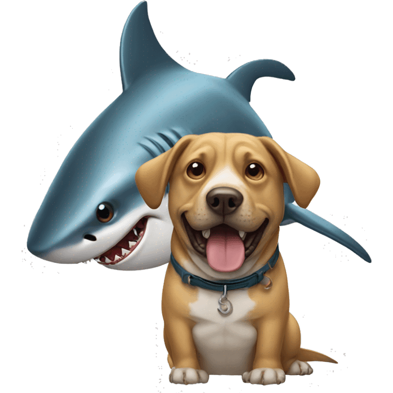 shark with a dog emoji