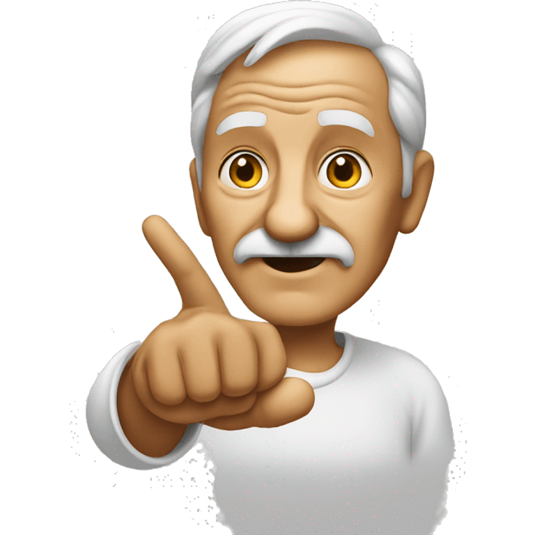 A old man pointing her finger  emoji