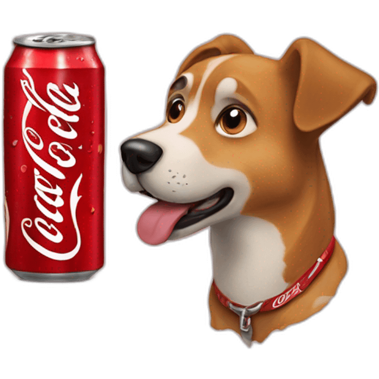 Perro con Coca-Cola  emoji