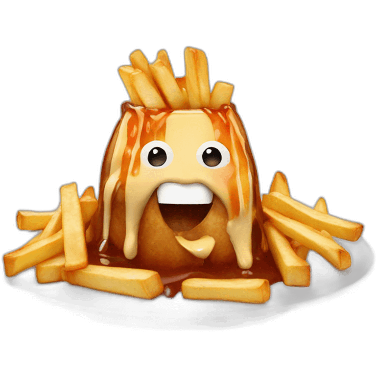 Poutine qui mange un poutine emoji