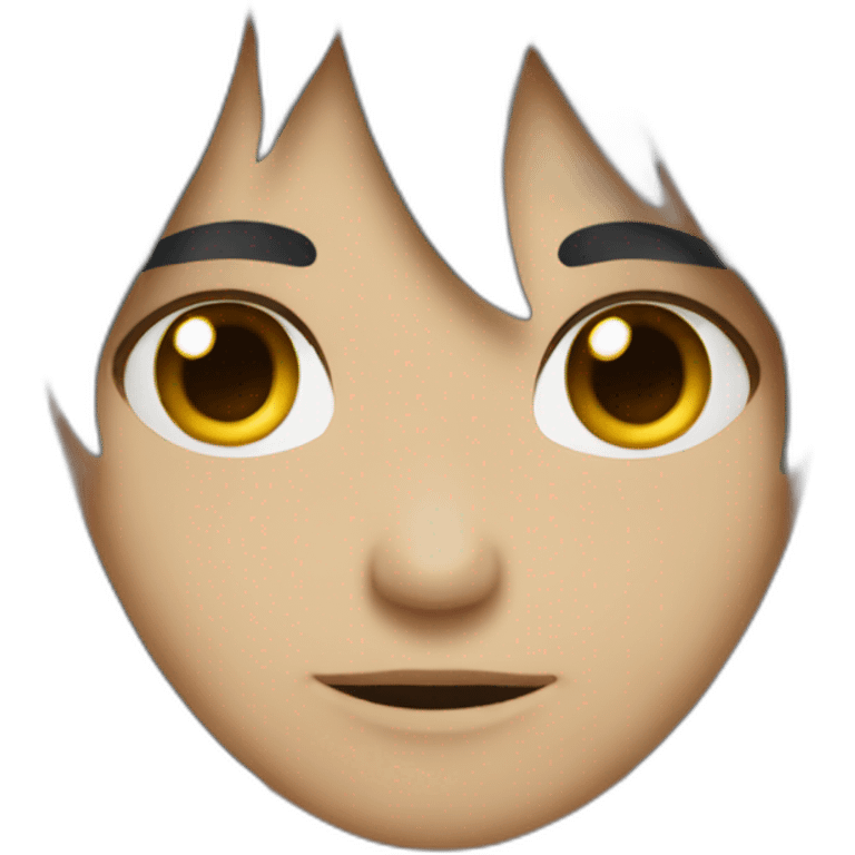 Una cara de un chico emo pensatibo emoji