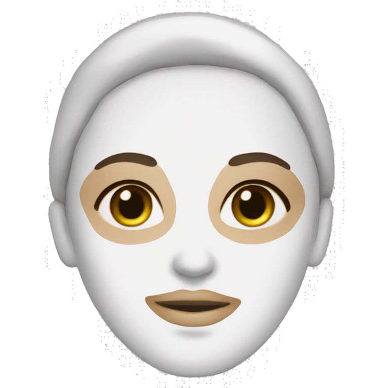 White girl face mask skin care emoji