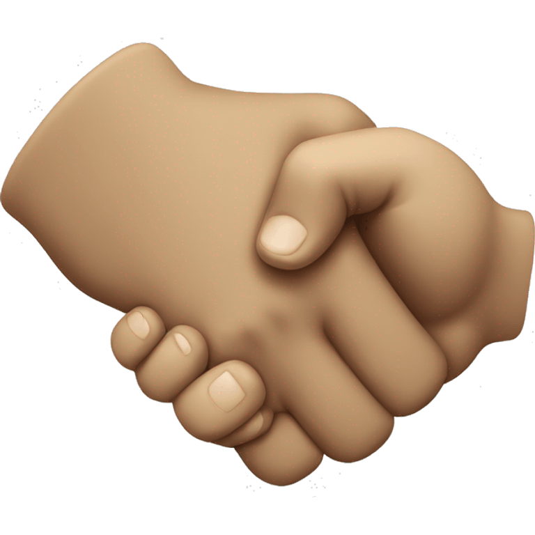 Two hands fist bump handshake emoji