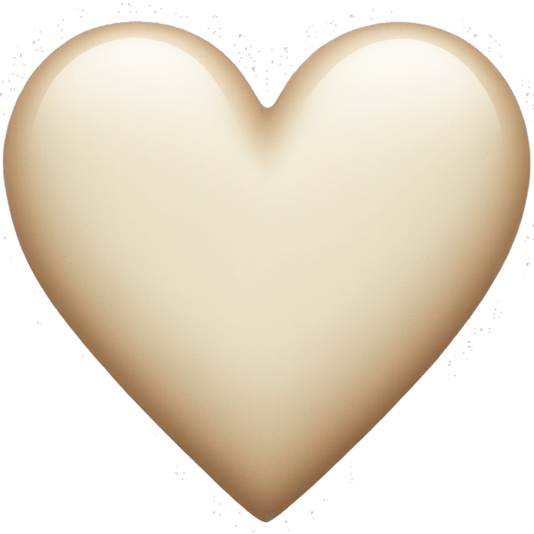 beige and white mix colour heart emoji