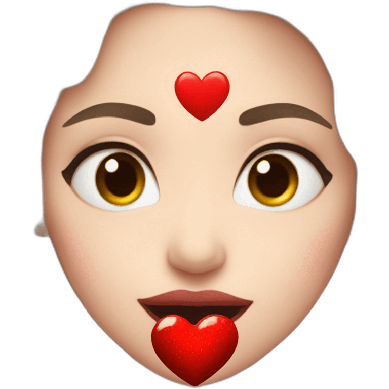 Daenerys Targaryen gives a kiss represented by a red heart with her hand while winking one eye emoji