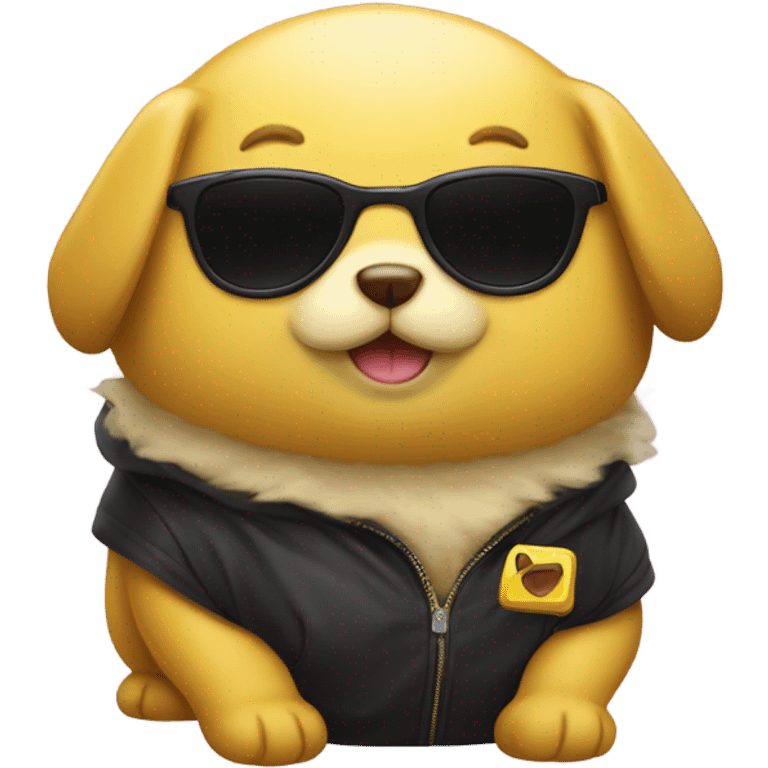 Pompompurin wearing sunglasses emoji