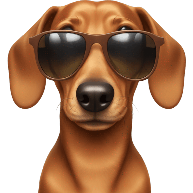 Dachshund  wearing sunglasses emoji