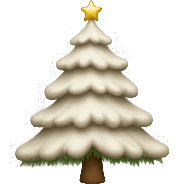 Neutral colored Christmas tree emoji