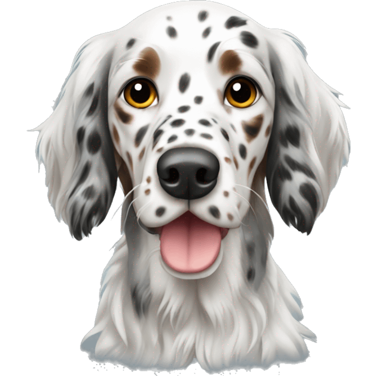 Cute English setter emoji