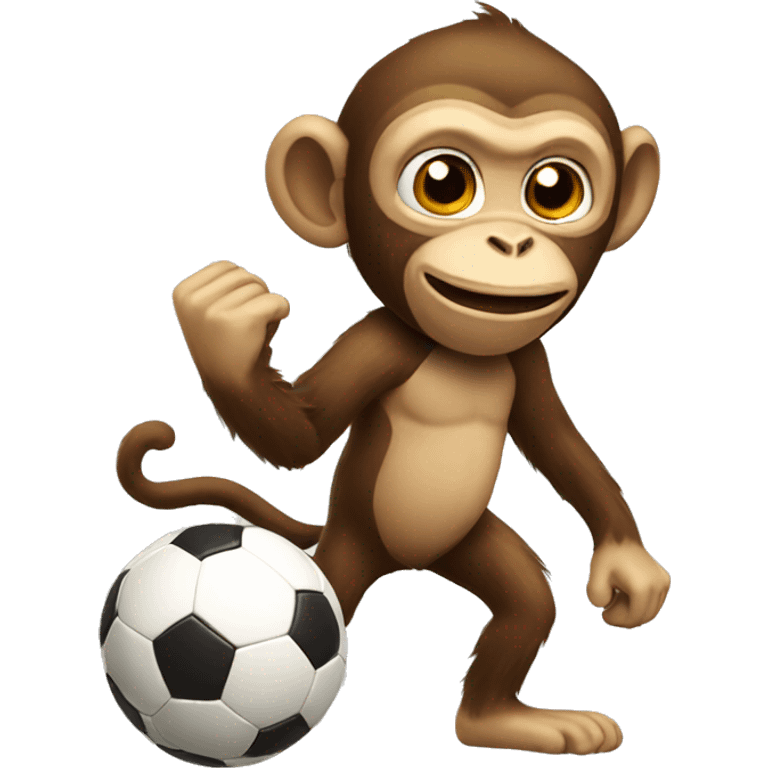 Monkey playing soccer  emoji