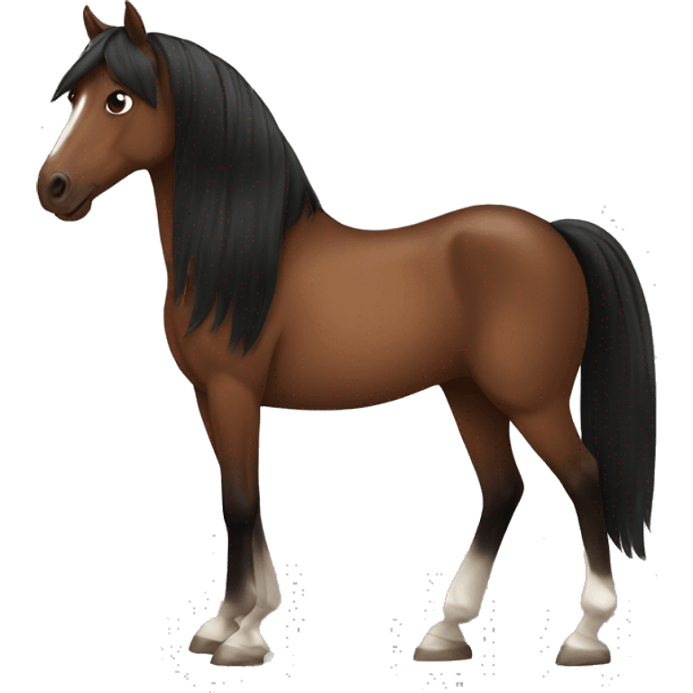 Brown horse with black Hair  emoji