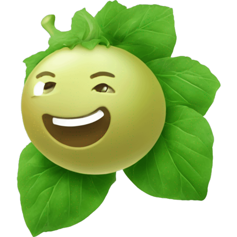 Gooseberries swimming in basil emoji