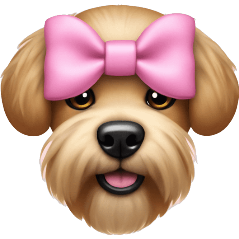 Ugg slippers with cute pink bows on a dog  emoji