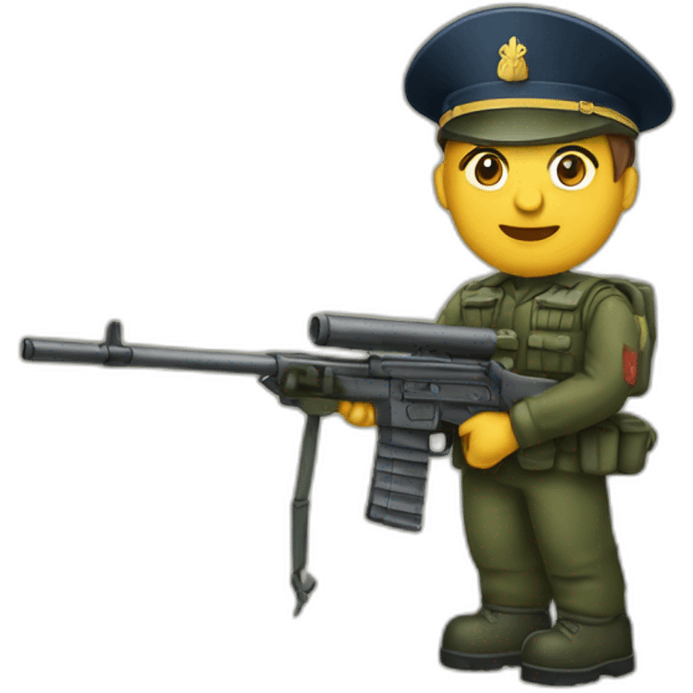 Militaire avec un lance roquette emoji