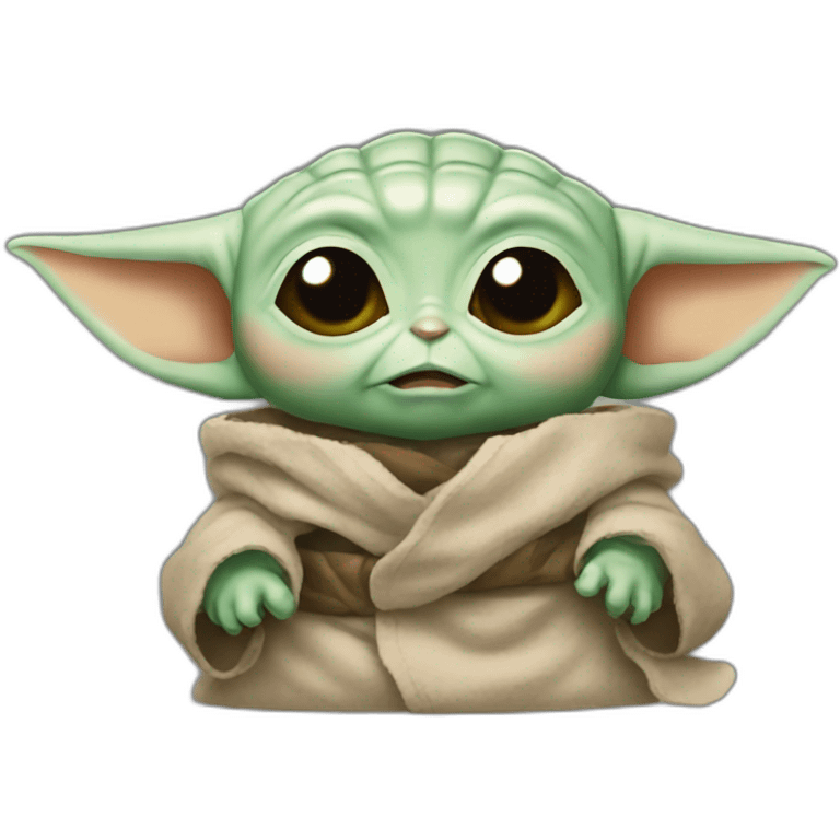 baby yoda using force emoji