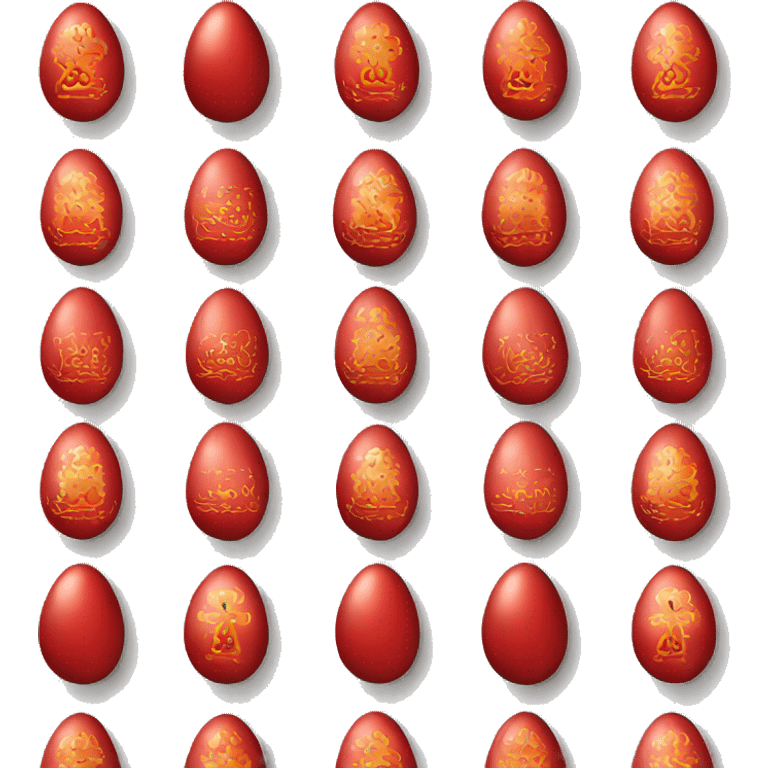 Christian Orthodox Easter red eggs emoji