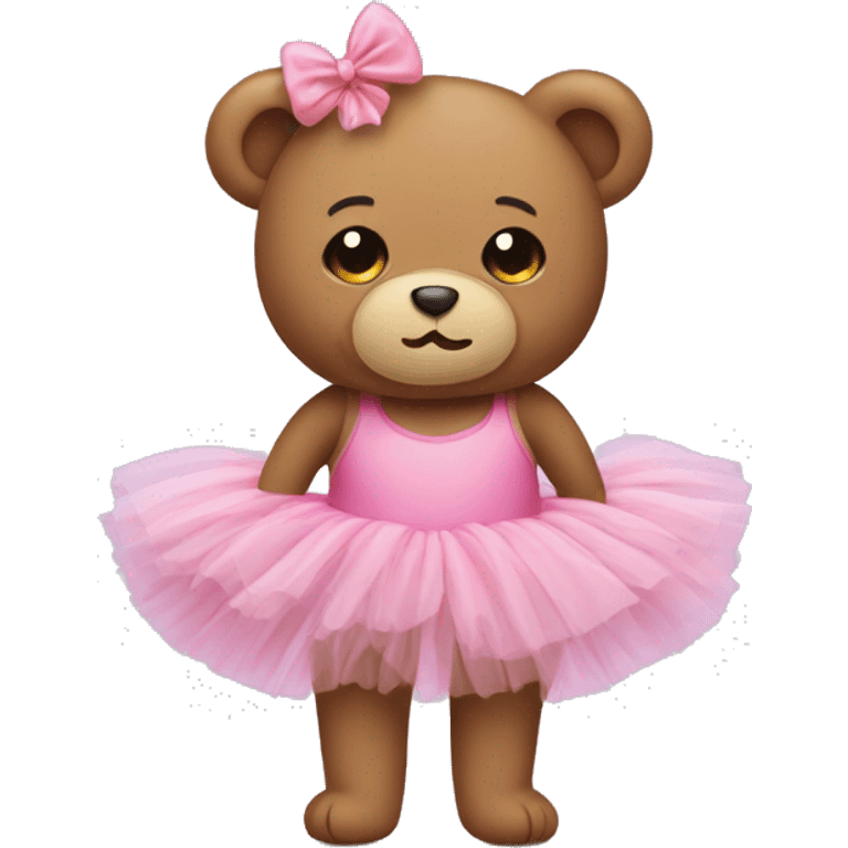 Teddy bear in a tutu emoji