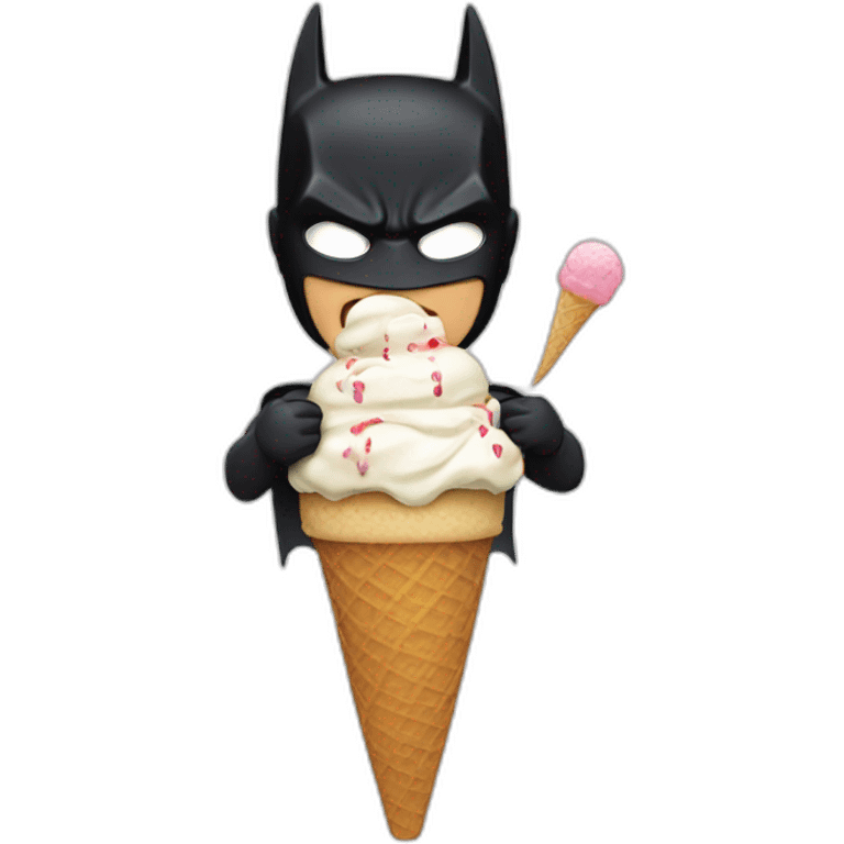 Batman eating ice cream emoji