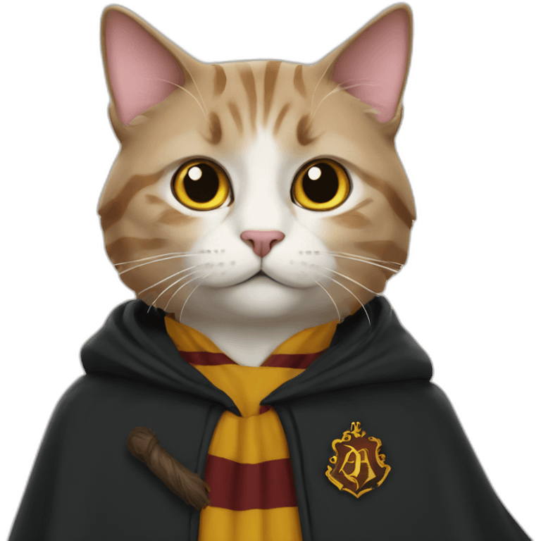 cat in a harry potter costume emoji