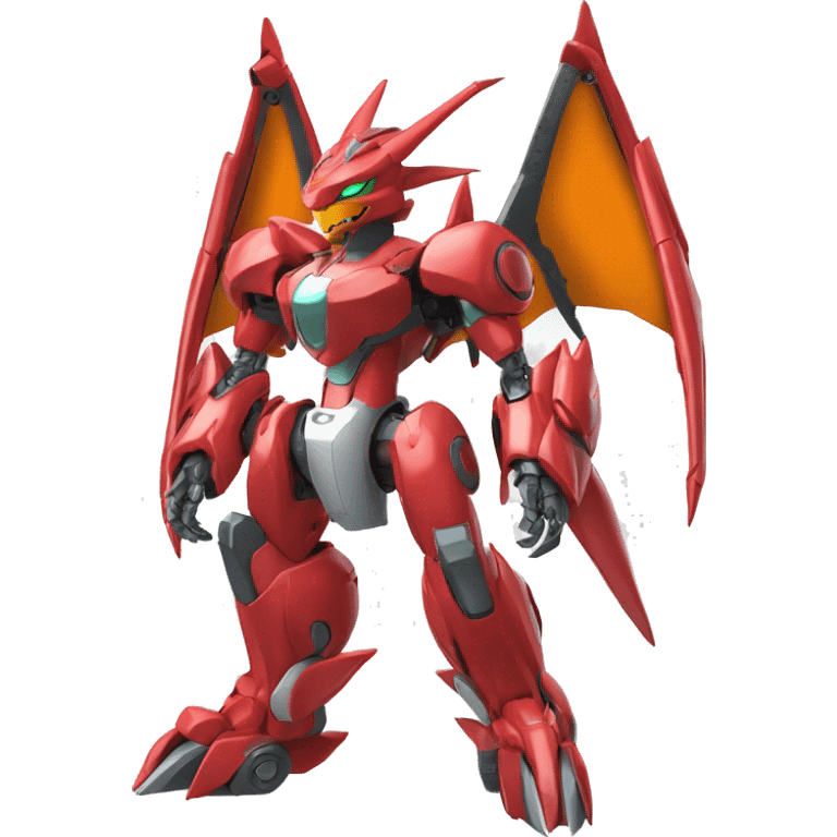 Mechanical Scizor-Guilmon-Charizard-Medabot-Mecha full body emoji