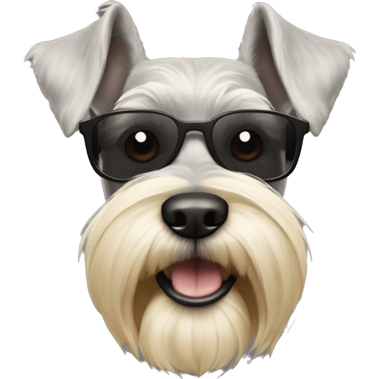 Blonde Schnauzer with sunglasses emoji