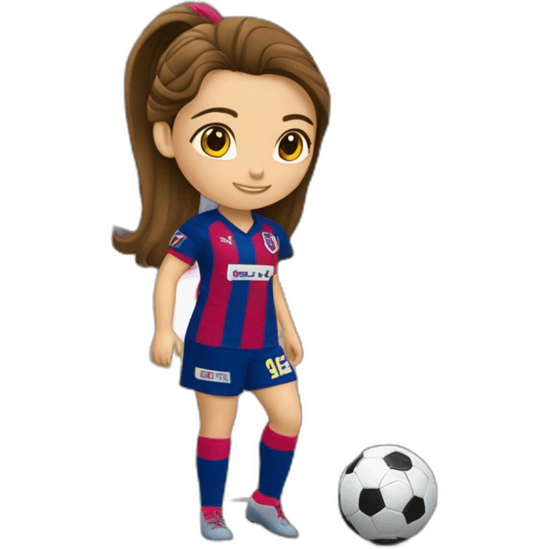 niña futbolista del equipo  SD.Eibar  en el estadio Ipurúa  emoji