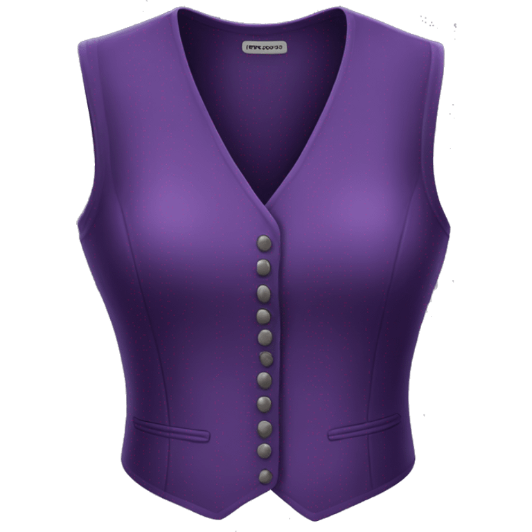 Realistic womens dark purple vest blouse. emoji