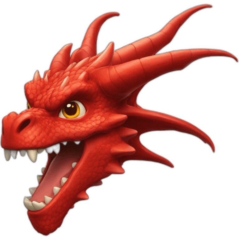 head Red dragon epic emoji