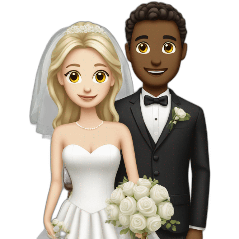 white couple people wedding emoji