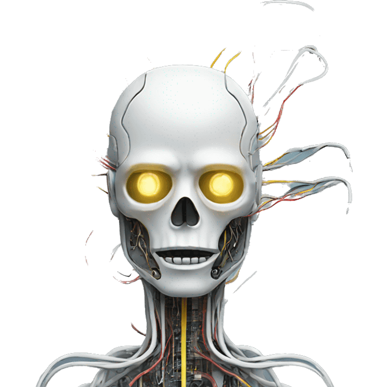 dead cyborg wires and circuits  emoji