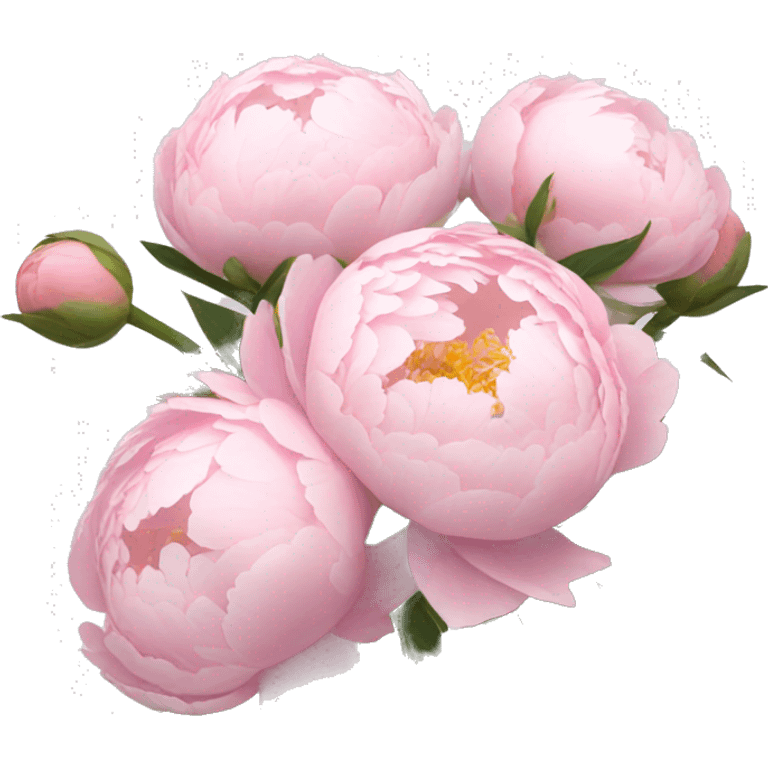 light pink bouqet of peonies emoji