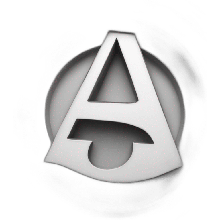 Greek letter A as capital in black and white emoji