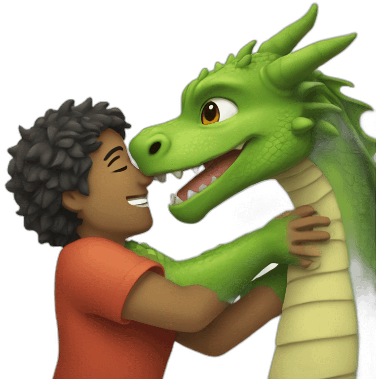 Dragon hug emoji