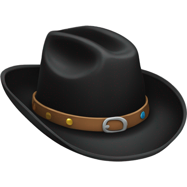 Black felt cowboy hat  emoji