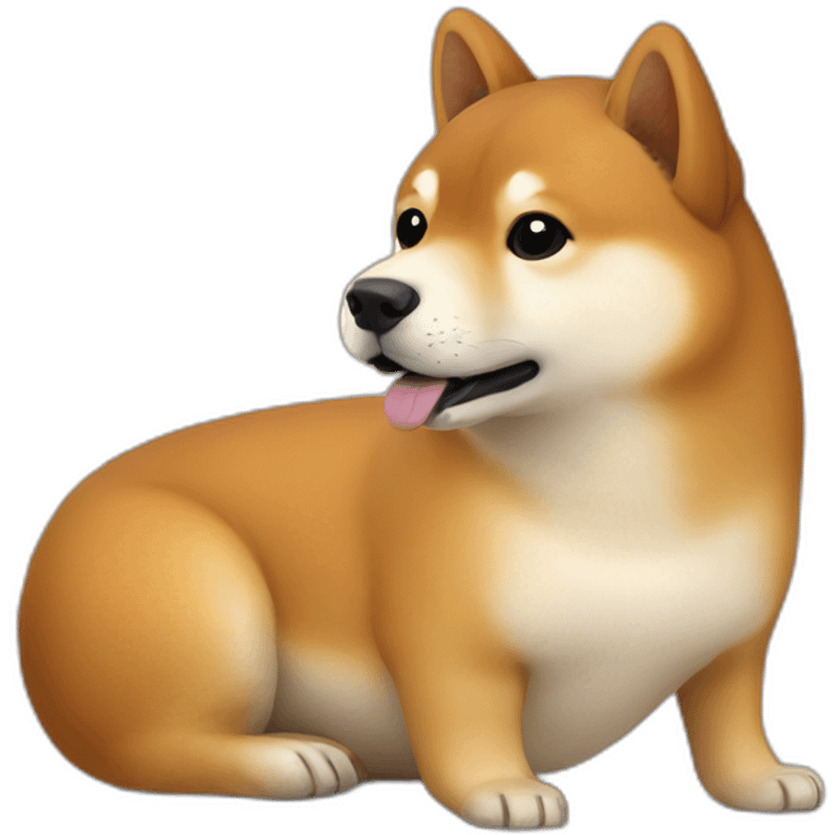 Shiba inu sur le dos d’un capybara emoji