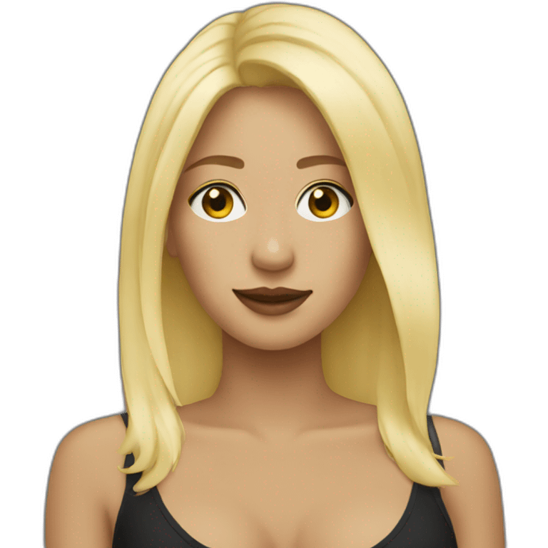 blonde woman at a music concert emoji