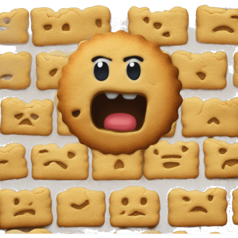 Monstruo come galletas mando un beso emoji