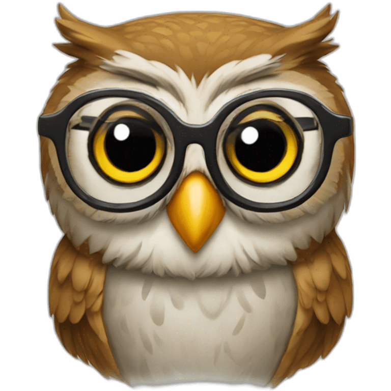 owl with glasses emoji