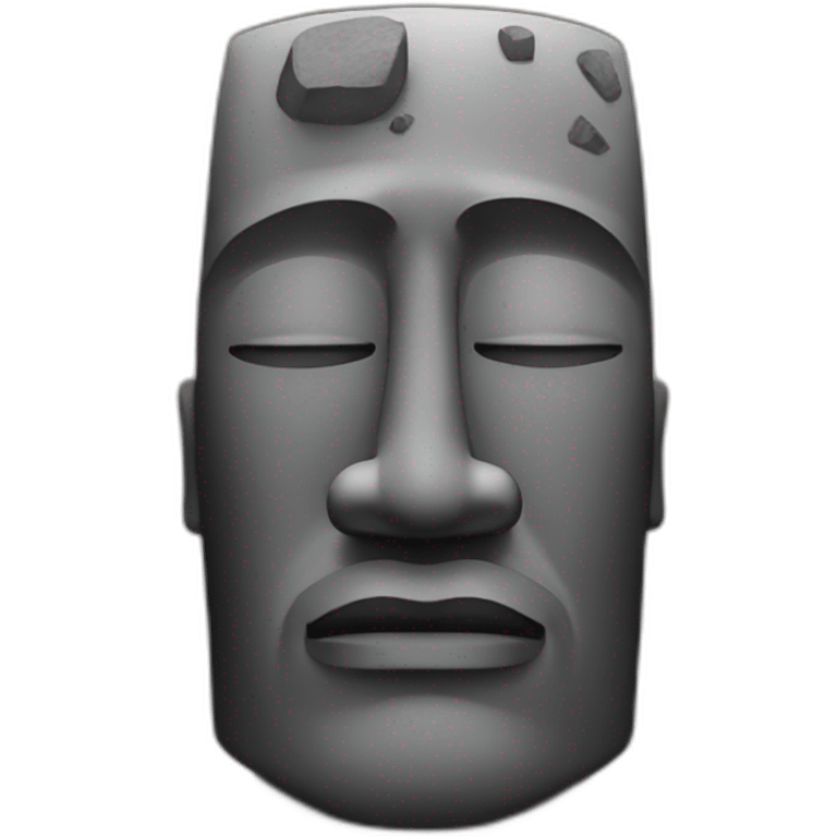 sleeping-moai-stature emoji