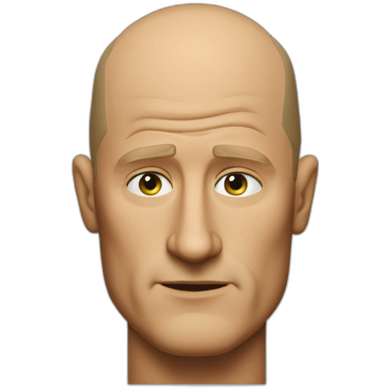 bald woody harrelson serious with a hat emoji