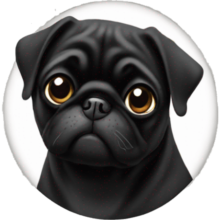 Black pug emoji