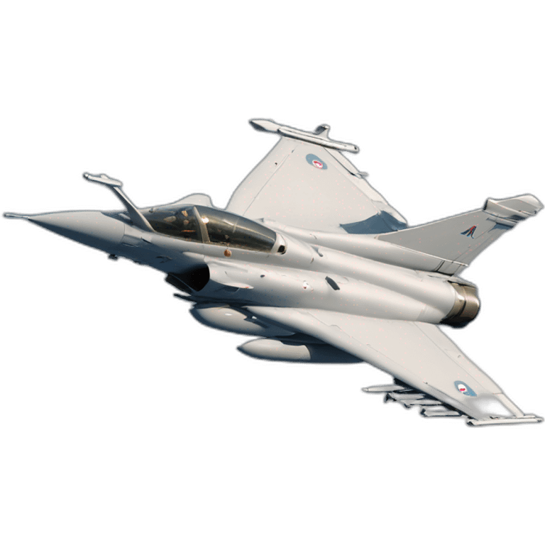 two Dassault Rafale swooping towards the sky seen from above emoji