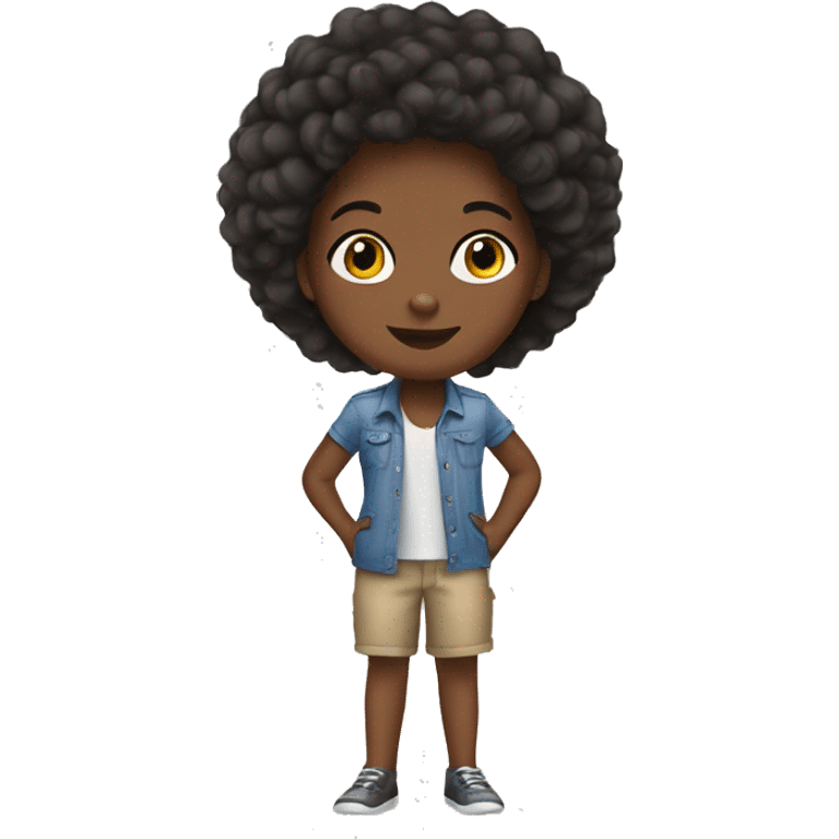 Petite French African American emoji