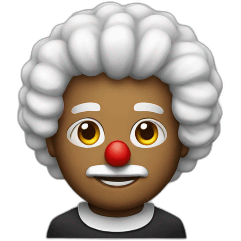 A priest with a clown wig on emoji