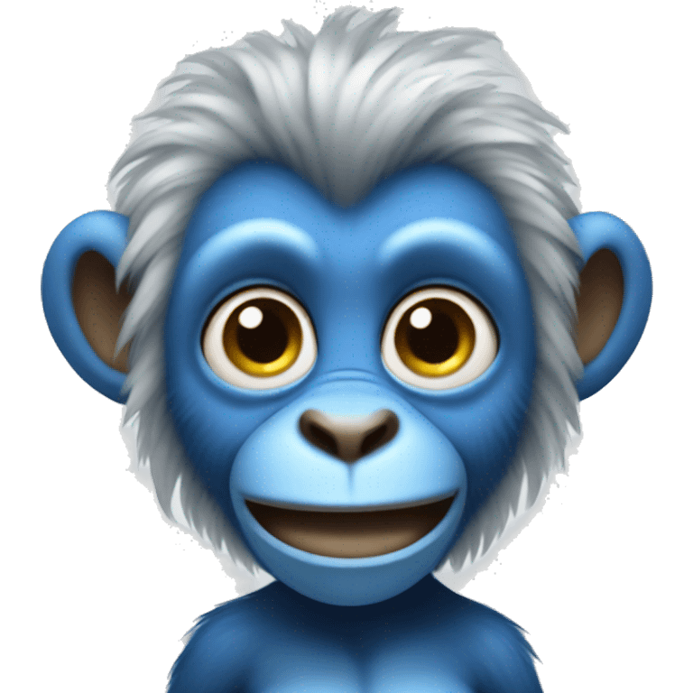 Blue monkey  emoji